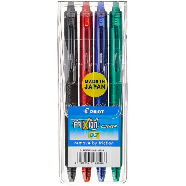 Pilot Frixion Clicker Ball Pen 0.7Mm Pack Of 4