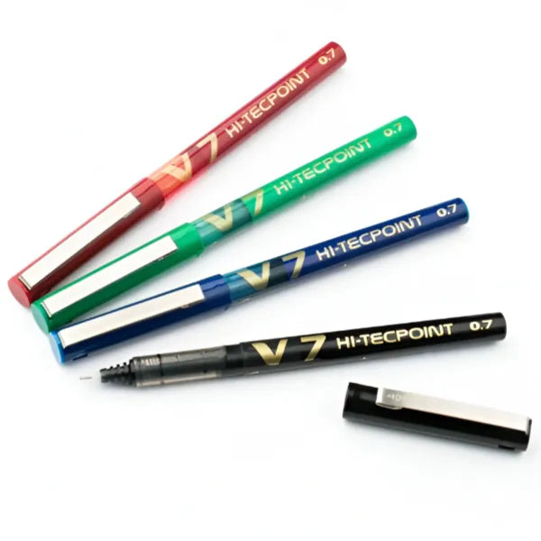 Pilot Liquid Pen V7 Hi-Techpoint 0.7 Pack Of 4