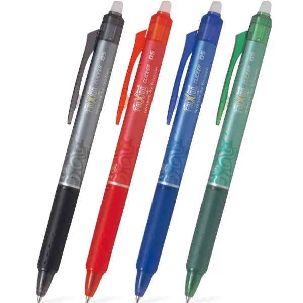 Pilot Frixion Clicker Pen 0.5 4 Colors 4 Pieces