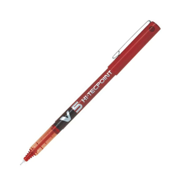 Pilot Hi-Tecpoint V5 0.7mm Roller Ball Pen - Red