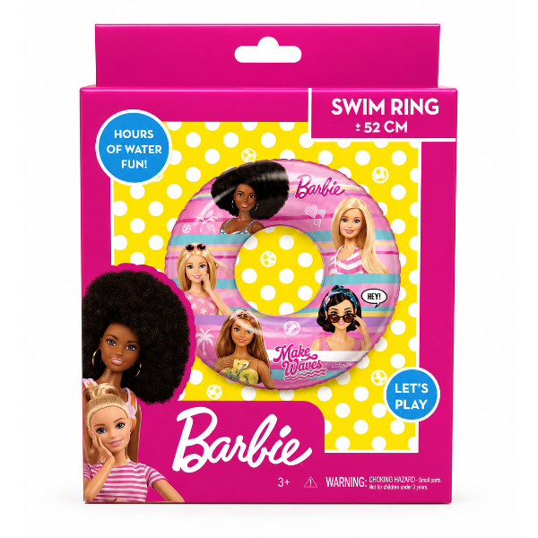 Barbie Inflatable Swim Ring For Kids Pool & Beach Water Fun 52 Cm alternate