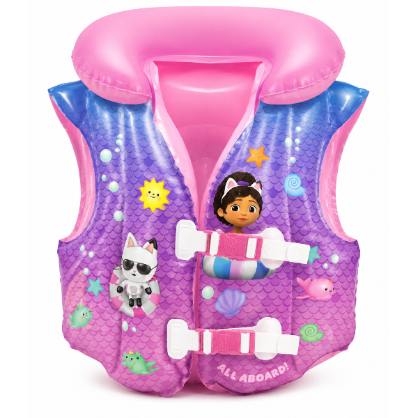 Gabby’S Dollhouse Inflatable Swim Vest For Kids 51×48 Cm