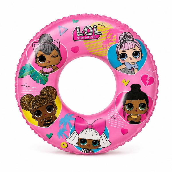 Lol Surprise Swim Ring For Kids 52 Cm - Pink Inflatable Pool Float For Summer Water Play alternate
