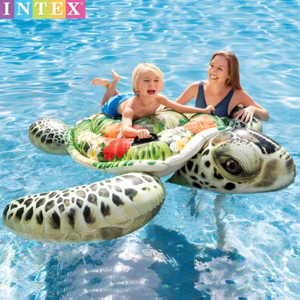 عوامة سباحة قابلة للنفخ على شكل سلحفاة بحرية واقعية من INTEX alternate