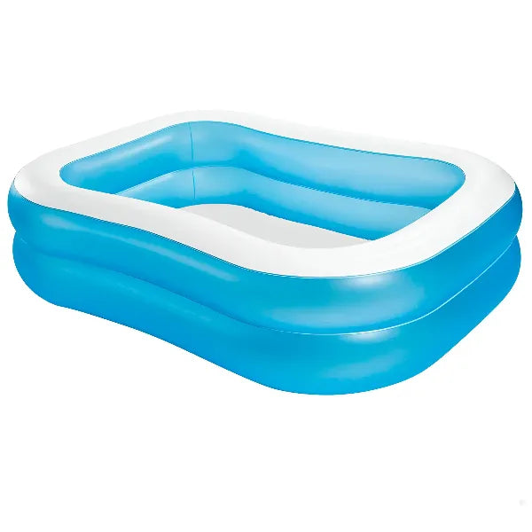 Intex Rectangular Swimming Pool-White Blue