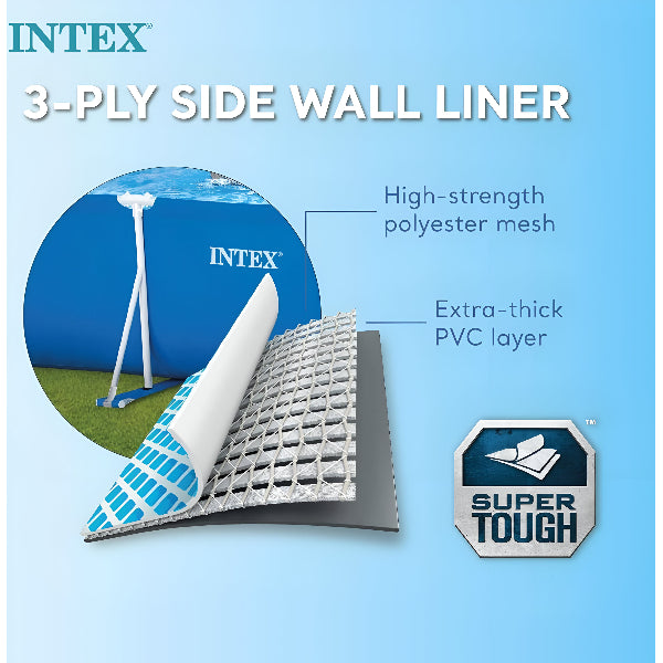 Intex Metal Frame Rectangular Pool – 3M × 2M, Blue (Model 28272) alternate