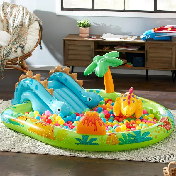Intex Little Dino Inflatable Pool Play Center – Slide, Sprayer & Dino Toy alternate