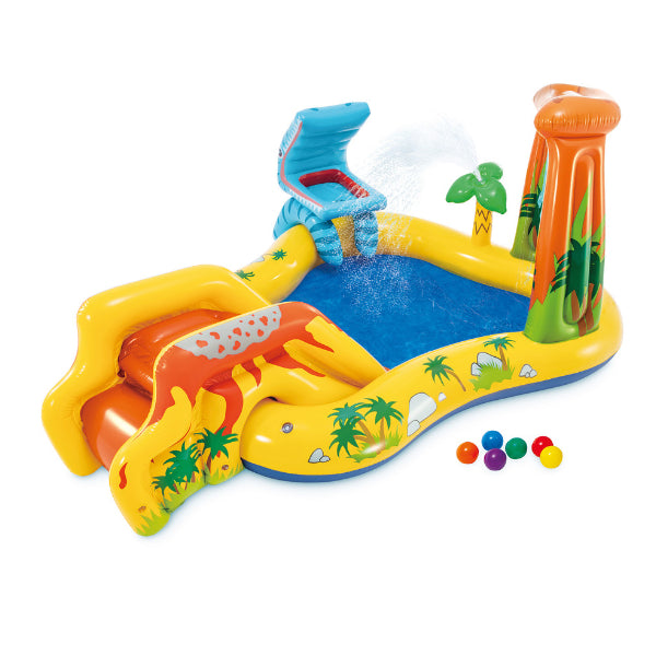 Intex Dinosaur Inflatable Kids Play Center With Slide Pool