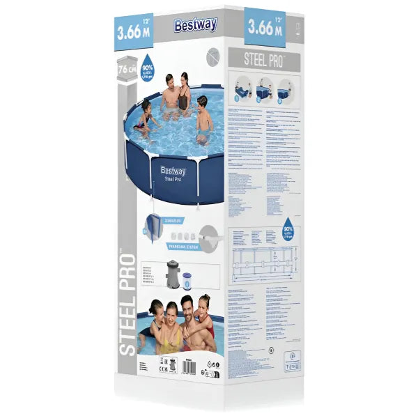 Bestway Steel Pro Round Above Ground Swimming Pool Set 366x76 cm alternate