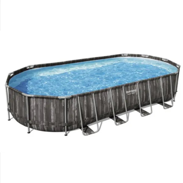 Bestway Power Steel Swimming Oval Pool Set 7.32m x 3.66m x 1.22m