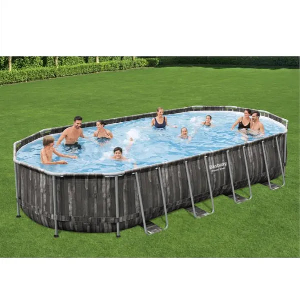 Bestway Power Steel Swimming Oval Pool Set 7.32m x 3.66m x 1.22m alternate
