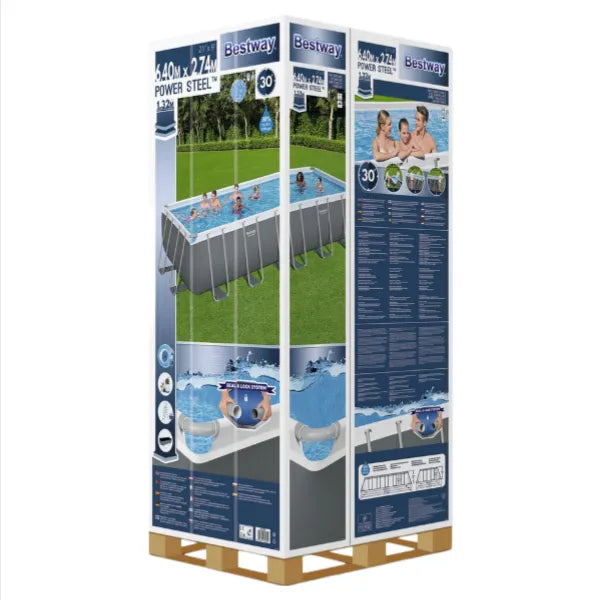 Bestway Power Steel Rectangular Swimming Pool Set 640 x 274 x 132 cm alternate