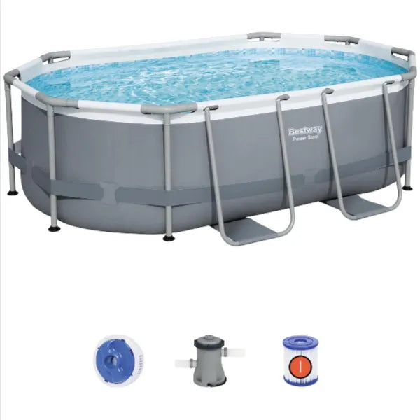 Bestway Power Steel Oval Pool Set 3.05m x 2.00m x 84cm