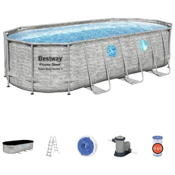 Bestway OVAL Swimming Pool Set 5.49m x 2.74m x 1.22m