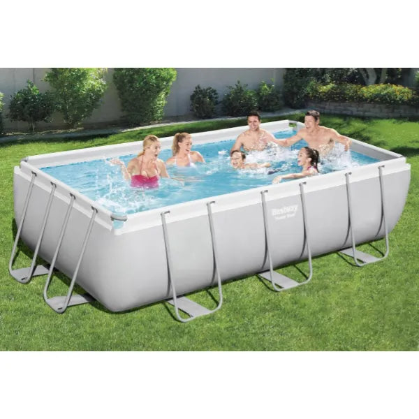 Bestway Power Steel Rectangular Swimming Pool Set 4.88m x 2.44m x 1.22m alternate