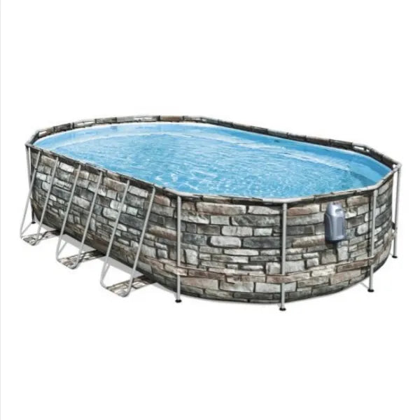 Bestway Above Ground Portable Jet Swimming Pool Set 6.10m x3.66m x1.22m alternate