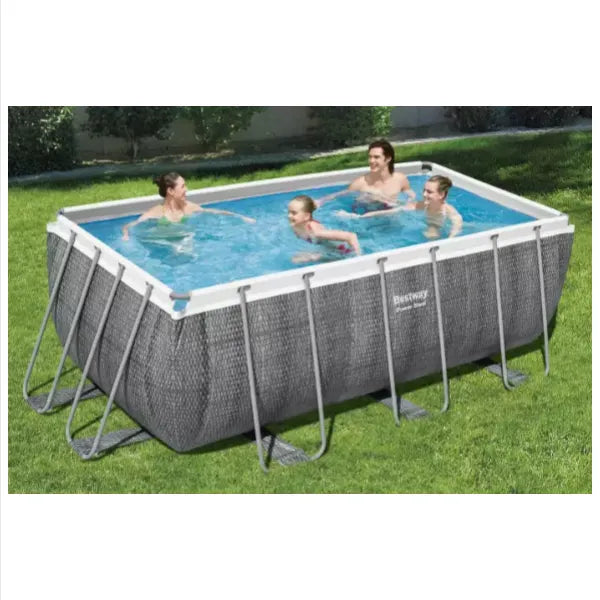 Bestway Power Steel Rectangular Frame Swimming Pool Set 4.12mx2.01mx1.22m alternate