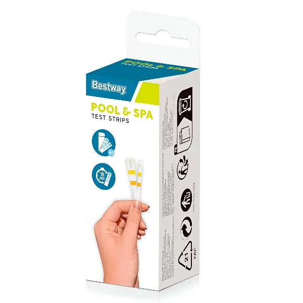 Bestway 3-in-1 Pool & Spa Water Test Strips – 50 Pieces per Pack