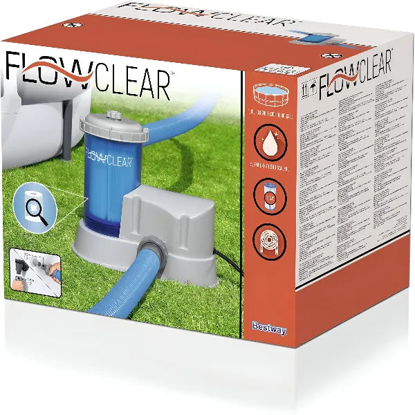 Bestway Flowclear Transparent Filter Pump – 1500 Gal Capacity