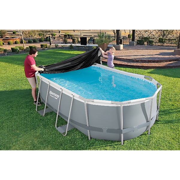 Bestway Oval Pool Cover 427X250Cm Above Ground, Drain Holes, 58425 alternate