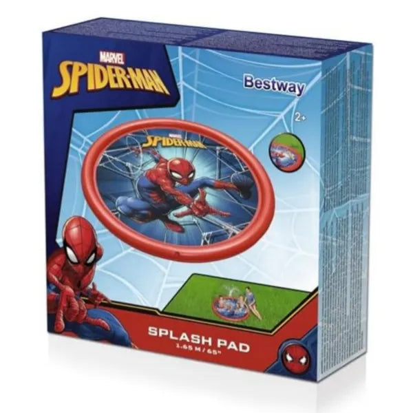 Bestway Spiderman Splash Pad Inflatable Paddling Pool Mat With Fountain