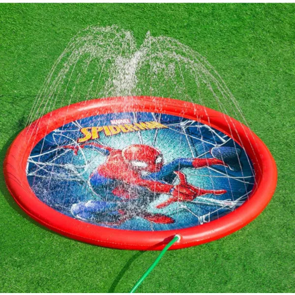 Bestway Spiderman Splash Pad Inflatable Paddling Pool Mat With Fountain alternate
