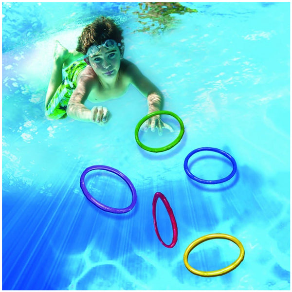 Banzai Pool-Time Colourful Dive Rings Set – 6 Pieces alternate