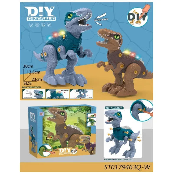 DIY Walking Dinosaur Toy with Lights And Smoke Function (PSAM168)