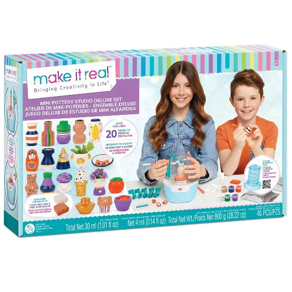 Make It Real Mini Pottery Studio Deluxe Set
