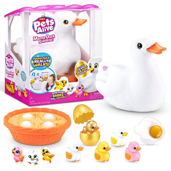 Zuru Pets Alive Series 1 Mama Duck And Baby Surprise Playset