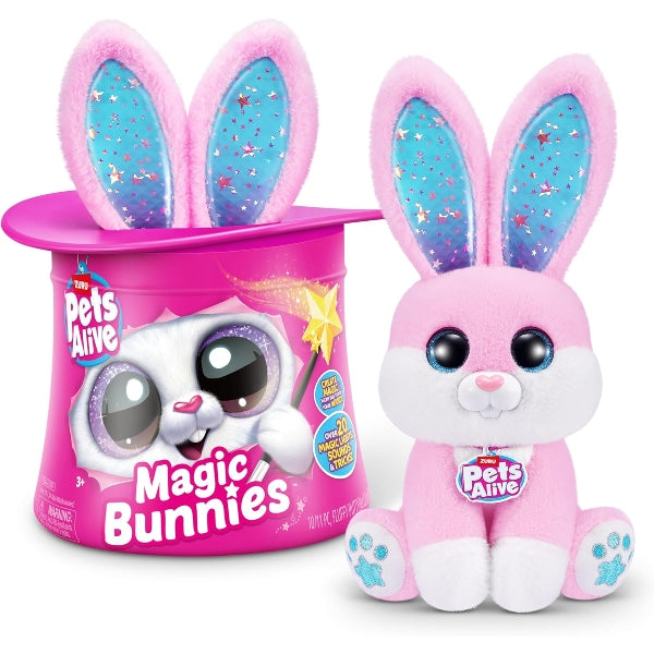 Zuru Pets Alive Magic Bunnies Candy دمى تفاعلية قطيفة مفاجئة للأعمار 3+