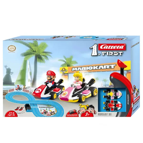 Carrera First Mario Mario Vs Peach Slot Car Race Track Set For Kids