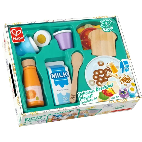 Hape Delicious Wooden Breakfast Playset For Kids (PSFS165)