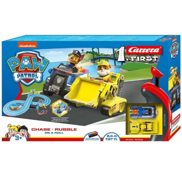 Carrera First PAW Patrol 2.4M Chase And Rubble on a Roll Racing Car Track Playset