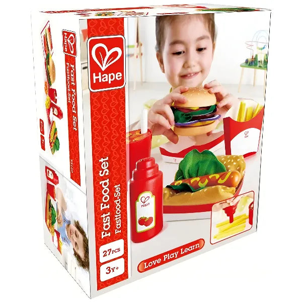 Hape Fast Food Play Set – Pretend Restaurant Kit for Kids