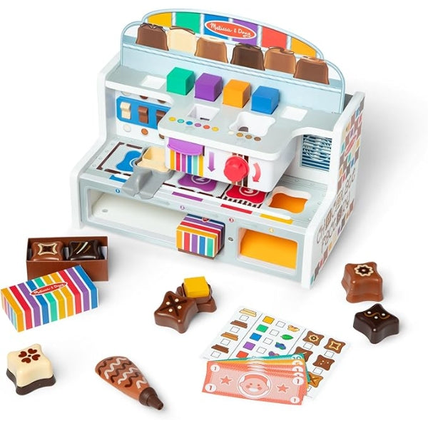 Melissa & Doug Wooden Chocolate Factory Pretend Play Set