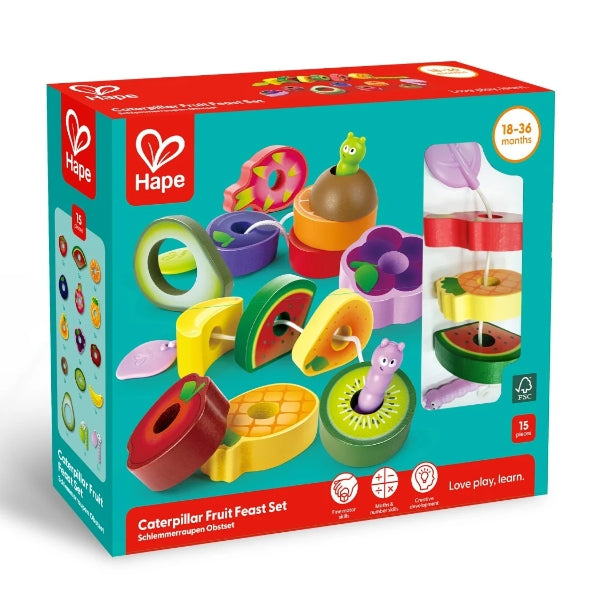 Hape Caterpillar Fruit Feast Wooden Fruit Play Set