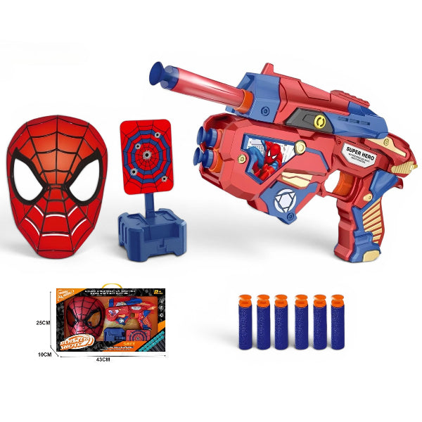 Spider Hero Soft Bullet Gun With Mask
