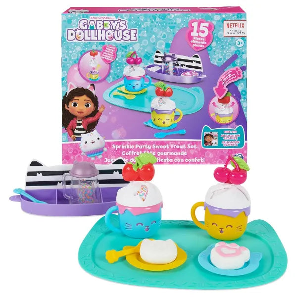 Gabby’s Dollhouse Sprinkle Party Sweet Treat Kitchen Playset Toys for Kids