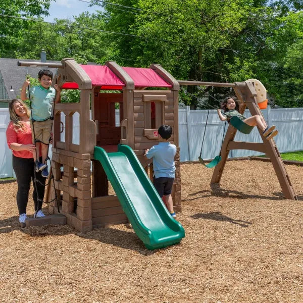 Step2 Naturally Playful Adventure Lodge Swing Set & Play Center