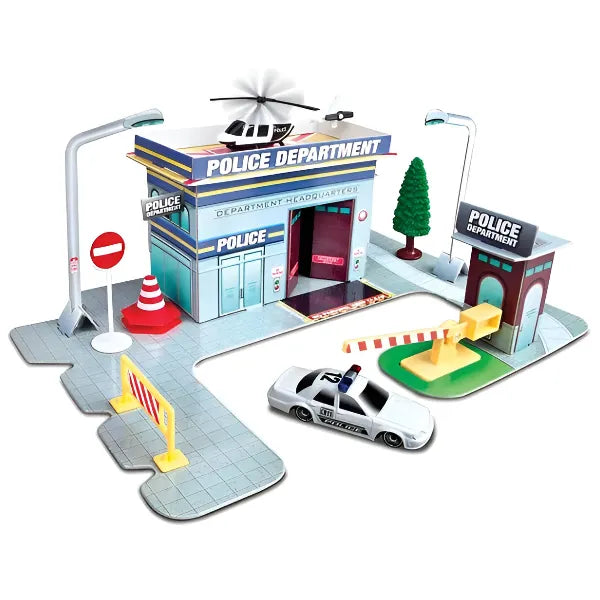 Maisto Fresh Metal Build-N-Play – Police Department Playset for Kids alternate