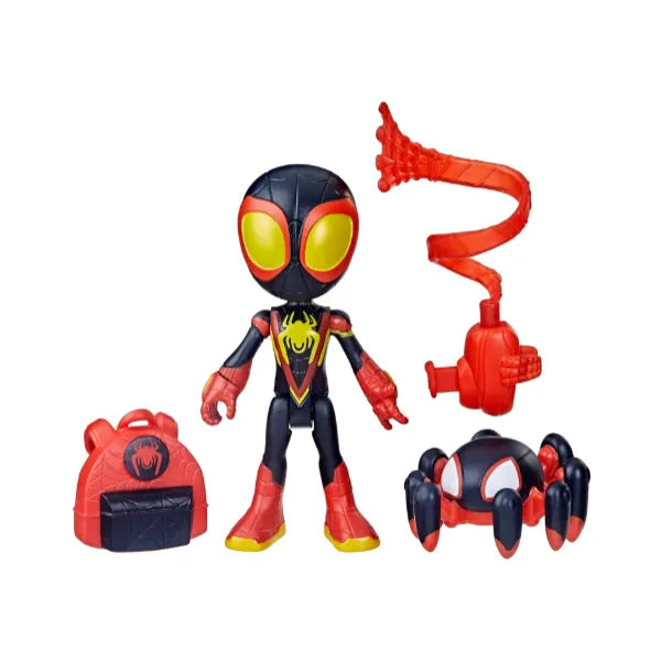 MARVEL Spider-Man  Miles Morales  4 Inch SpidyAction Figure Collectibles and the Amazing Friends Web Spinner Accessories alternate