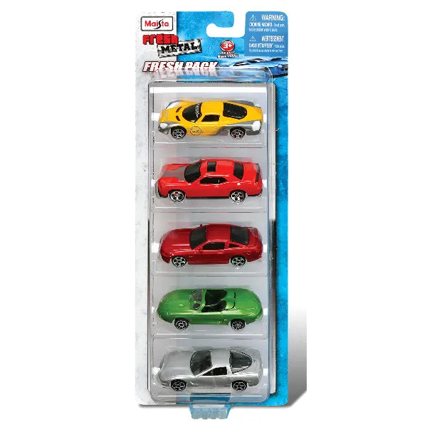 Maisto 5-Piece Fresh Metal Die-Cast Car Set – Assorted Colors for Kids
