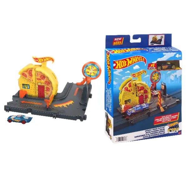 Hot Wheels City Speedy Pizza Pick-up Mini Track Set