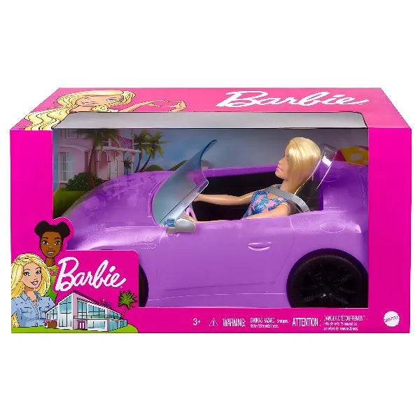 Barbie Glam Convertible Vehicle with Doll