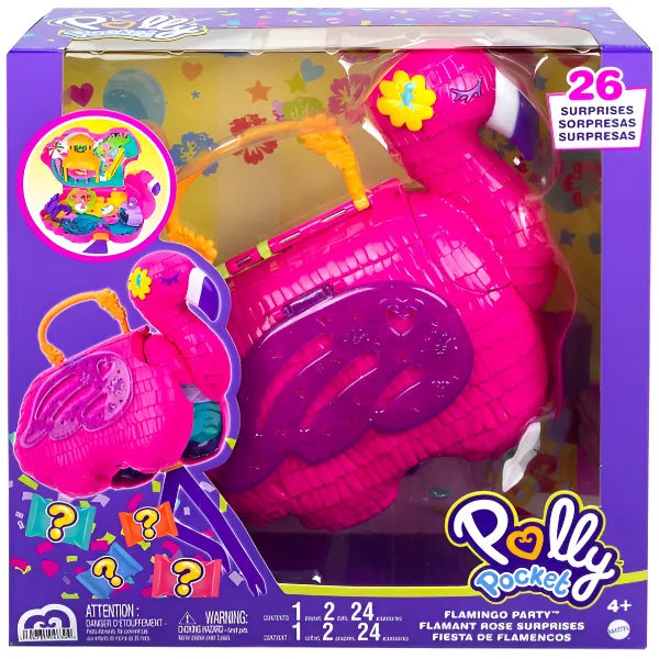 Polly Pocket Flamingo Party Playset Window Box for Kids