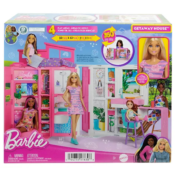 Barbie Getaway House Playset with Doll for Girls