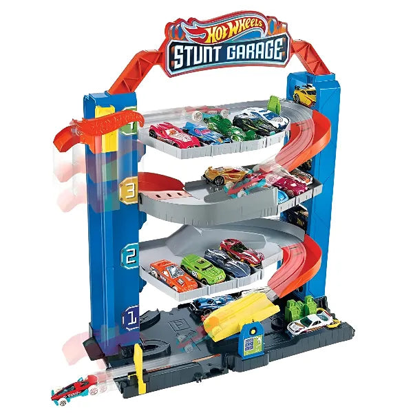 Hot Wheels Jump & Drop 4-Level Garage Playset for Kids alternate