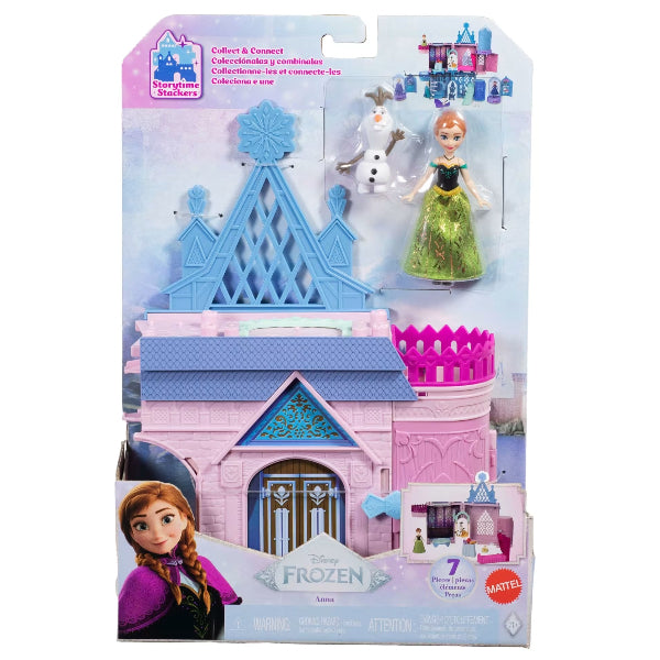 Disney Frozen Anna’S Arendelle Castle Storytime Stackers Playset With Small Anna Doll, Olaf Figure & Portable Dollhouse Adventure For Kids