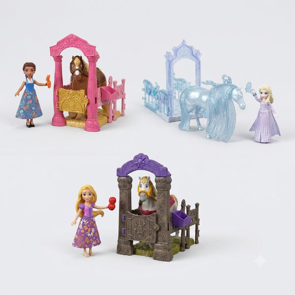 Disney Princess Storytime Stackers Mini Princess Doll & Horse Playset Assortment – Single Piece Set With Portable Storytelling Adventure For Kids alternate